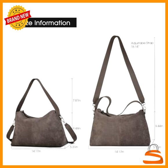 Amazon.com: Suede Hobo Bags for Women Leather Suede Slouchy  Suede Leather Crossbody Shoulder Bag Hobo Tote Adjustable Strap Slouchy